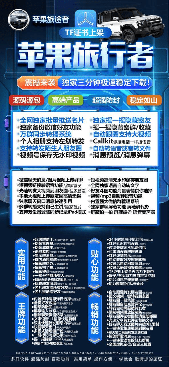 苹果微信多开分身旅行者TF雅典娜源码包,激活码一键转发跟圈-万码库博客-微商激活码商城-24小时自动发货