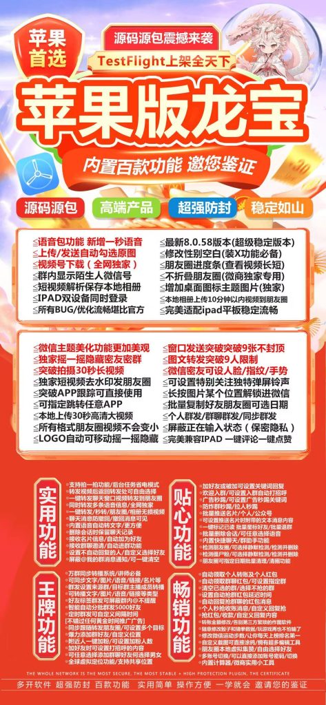 苹果微信多开分身TF龙宝（二宝源包）激活码官网苹果专用龙宝